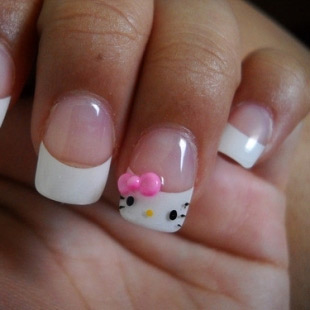 Dễ thương mẫu nail Hello Kitty 2011 - 9