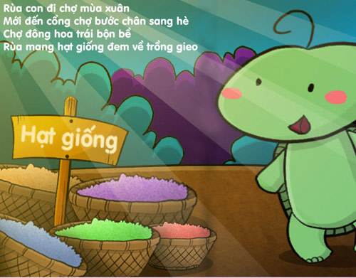 Mẹ kể con nghe: "Rùa con đi chợ" - 1