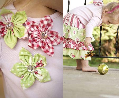 Cô bé kẹo ngọt với hoa vải đính áo - 5