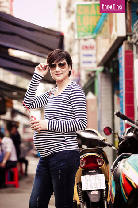 Thúy Vinh cá tính với đầm bầu Anna Nina - 10