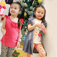 Tips mix quần bó dài cực xinh cho bé