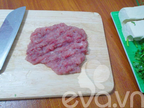Giản dị canh thịt băm nấu nấm - 2