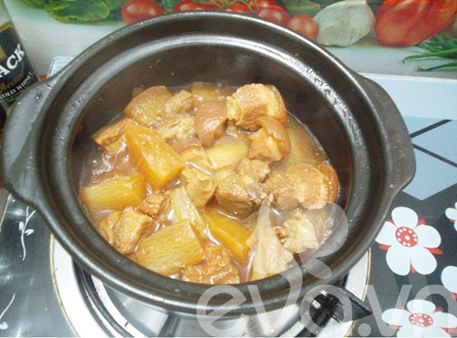 thit kho cu cai am long dau dong - 6