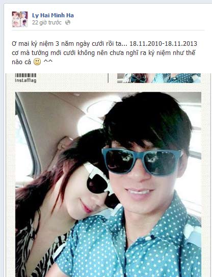 vo chong ly hai - minh ha ky niem 3 nam ngay cuoi - 1