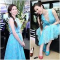 Làng sao - Khánh My diện cả "cây xanh" đi mua sắm