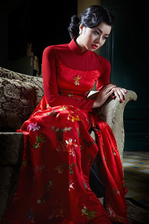 sao viet: toc ‘sieu xau’ khi mac ao dai - 14