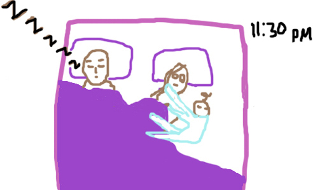 Hình ảnh hài hước về giấc ngủ của bà mẹ hai con