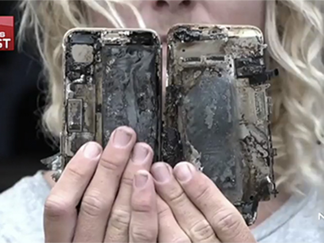 iPhone 7 phát nổ khiến ô tô bị hư hại nặng nề