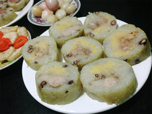 cach lam banh tet chuoi nho xinh ngay tet - 4