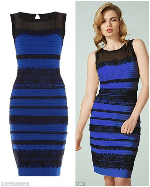 Photoshop Chiếc váy gây tranh cãi vừa xanhđen vừa vàngtrắng