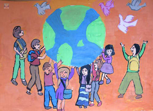 Khát khao hòa bình của học sinh tiểu học được thể hiện trong các tác phẩm tranh. Hãy cùng hiểu rõ hơn về sự sang tạo và độc đáo từ những trí tưởng tượng của những đứa trẻ thông qua hình ảnh.