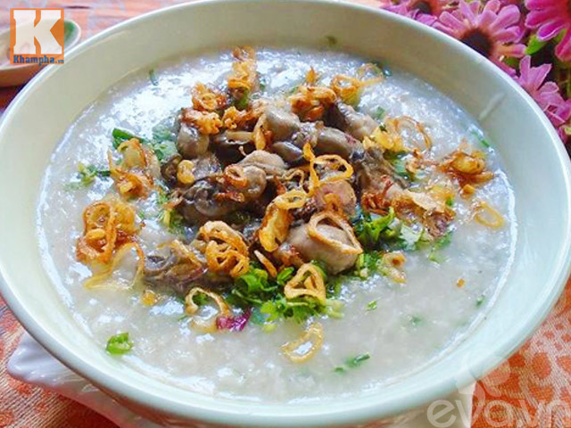 Cháo hàu cho bữa sáng ngày đông