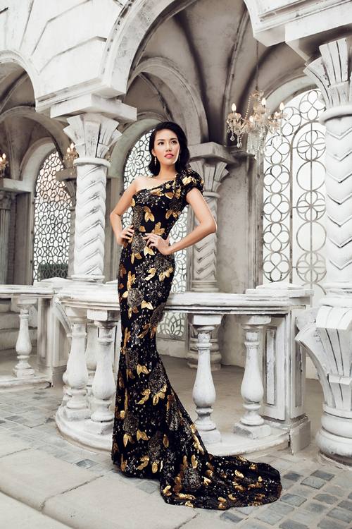 Hoa hậu thế giới 2015 Lan Khuê lọt top 10 Trang phục dạ hội  Văn hóa   Vietnam VietnamPlus