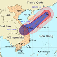 Bão số 12 suy yếu nhanh và đổi hướng