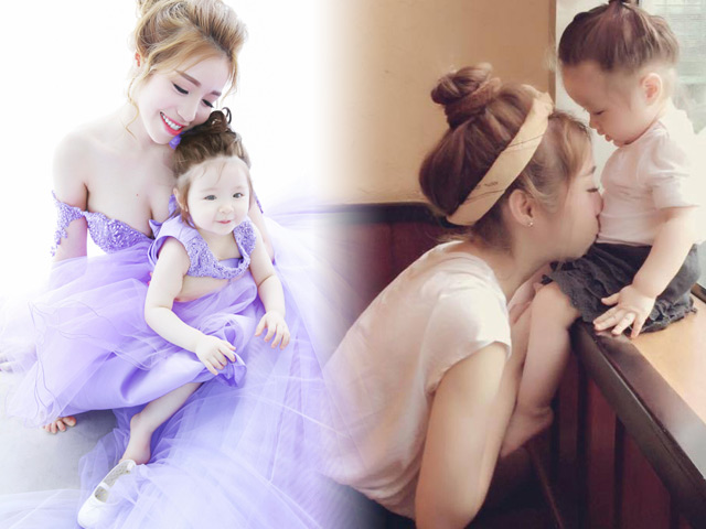 Ngất ngây với thời trang đôi dễ thương của mẹ con Elly Trần