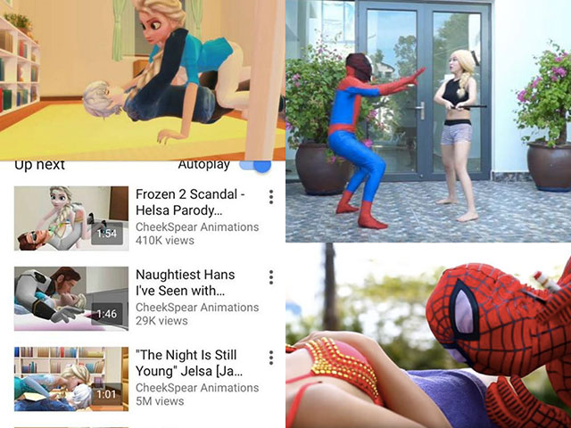 Từ khóa Elsa Spiderman: Đừng thả rông con với những clip nhảm nhí - Nuôi Con