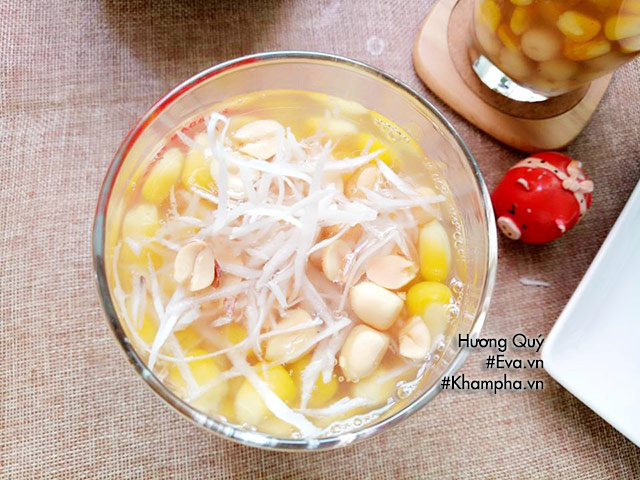 Vợ nấu chè ngô hạt sen ngọt mát, chồng đi làm về ăn mấy bát vẫn thèm