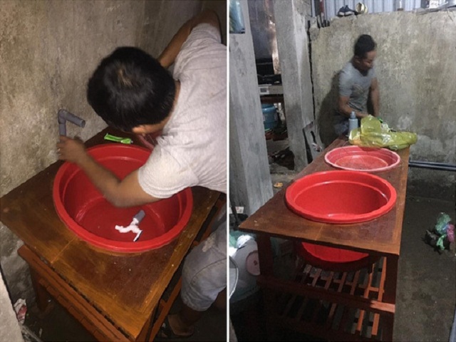 Chị em phát sốt với ông chồng Việt tự tay chế bồn rửa bát để vợ đỡ đau lưng