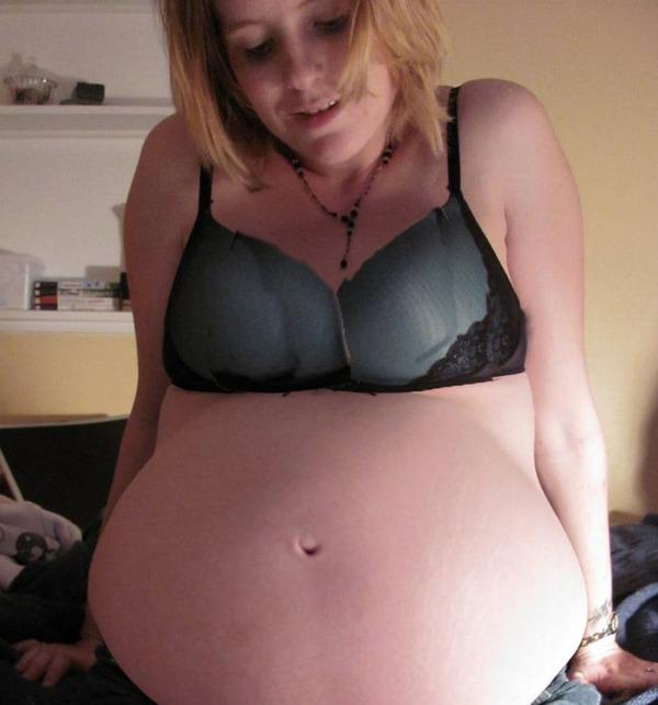 Chubby pregnant belly