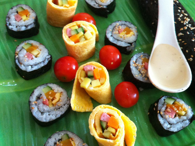 Hướng dẫn cách làm kimbap cho bé dễ thương và ngon miệng