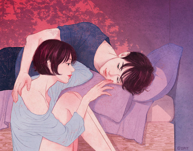 Bộ tranh những hành động lãng mạn trong tình yêu khiến ai cũng ...