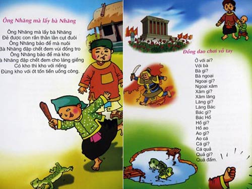 Sách  Đồng dao cho bé  Các trò chơi dân gian  Các câu hát vè dân gian   Bé từ 3 đến trở lên dành cho bé tập nói 