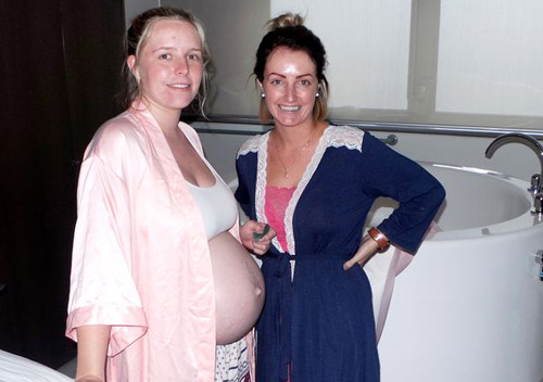 Grannies pregnant party thong