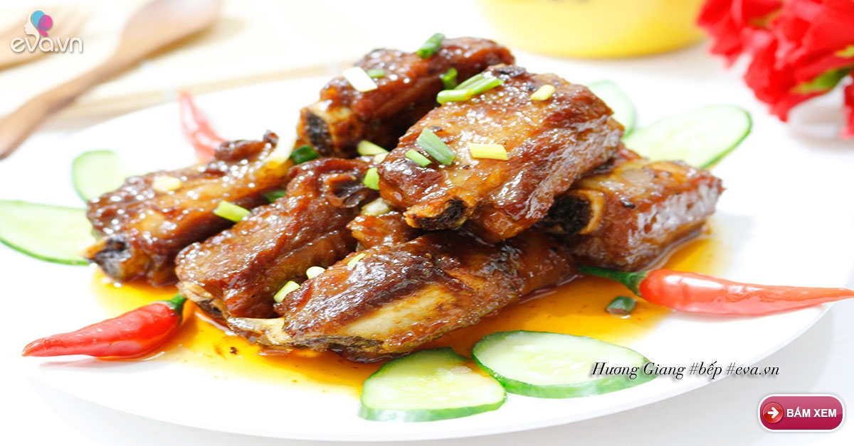 Sườn rim mặn ngọt thơm ngon cuối tuần