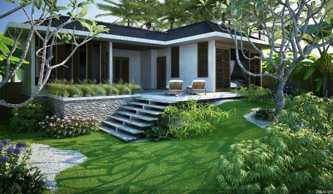Thiết kế nhà vườn hiện đại là xu hướng mới nhất trong số các kiểu nhà vườn. Nó mang lại cho người sở hữu cảm giác thư giãn tuyệt vời và trở thành nguồn cảm hứng sáng tạo. Với sự kết hợp tinh tế giữa các chi tiết xiết dát và thiết kế tối giản, nhà vườn sẽ trở thành điểm nhấn cho toàn bộ ngôi nhà.
