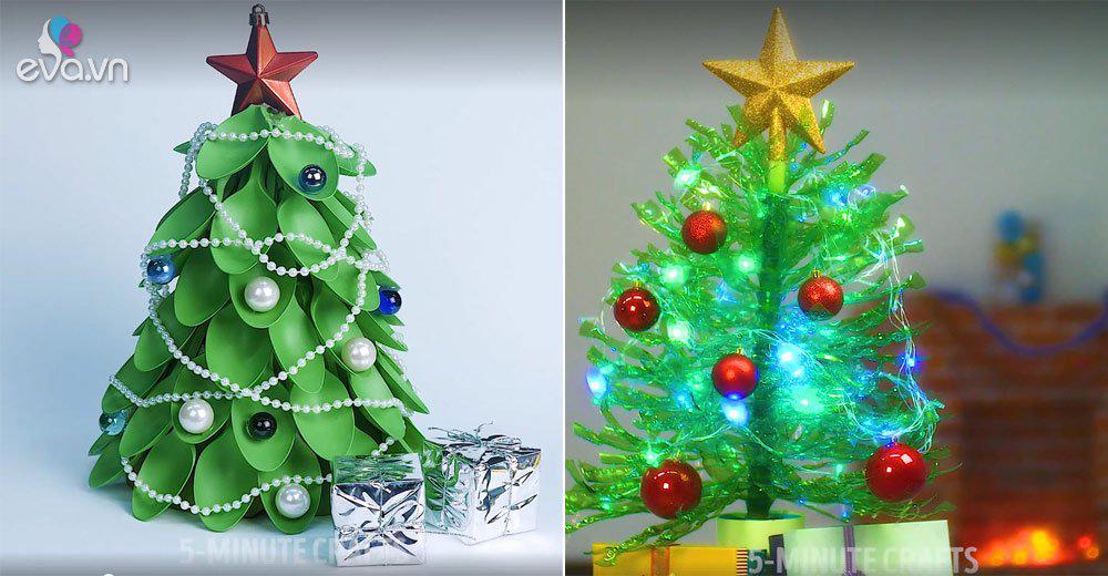 3 cách tự làm cây thông Noel mini cực đẹp tại nhà chỉ từ đồ nhựa ...