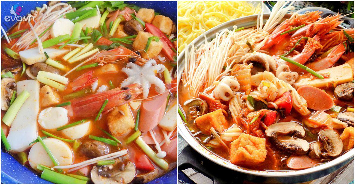 Cách nấu lẩu kim chi hải sản Hàn Quốc chua cay ngon đúng vị